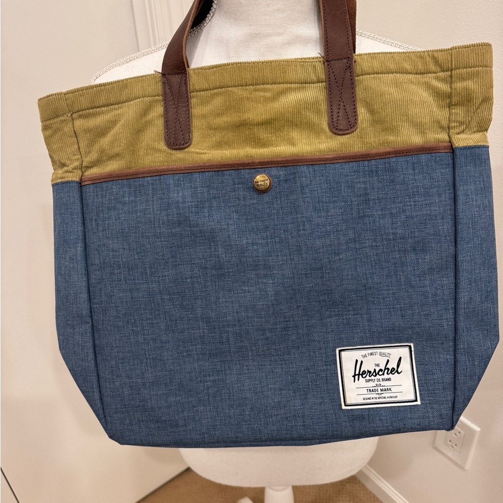Herschel Supply Company Blue and Olive Tote Bag